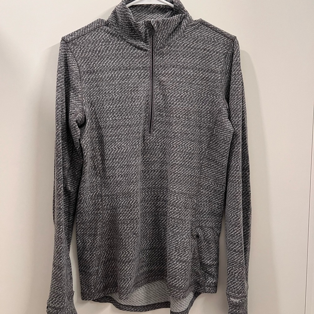Men's Gray Quarter-Zip Sweater Pullover